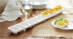 img 1 attached to 🥧 White Mud Pie Deviled Tray: Stylish and Practical Serving Solution