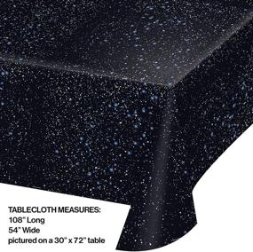 img 2 attached to 🚀 Creative Converting Space Blast Plastic Tablecover, 54x108 Black - All Over Print Design