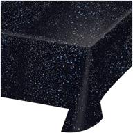 🚀 creative converting space blast plastic tablecover, 54x108 black - all over print design logo