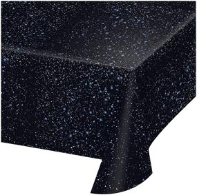 img 4 attached to 🚀 Creative Converting Space Blast Plastic Tablecover, 54x108 Black - All Over Print Design