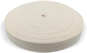 img 4 attached to 🧵 1-Inch Natural Cotton Twill Tape Roll - 55 Yards for Bunting, Bias Tape, Herringbone Webbing - Ideal for Apron Sewing, Dressmaking, and Craft Projects - Natural White Color