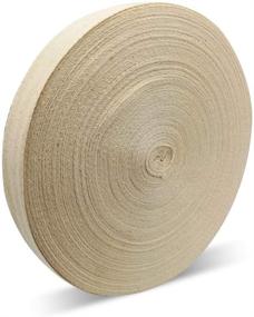 img 1 attached to 🧵 1-Inch Natural Cotton Twill Tape Roll - 55 Yards for Bunting, Bias Tape, Herringbone Webbing - Ideal for Apron Sewing, Dressmaking, and Craft Projects - Natural White Color