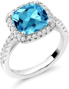 img 3 attached to 💎 Sophisticated Gem Stone King Sterling Sapphire Women's Jewelry for Wedding & Engagement