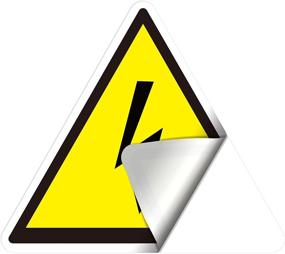 img 2 attached to DealzEpic Triangle Electrical Warning Adhesive