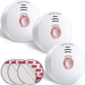 img 4 attached to 🔥 SITERLINK 10-Year Battery Powered Smoke Detector with LED Indicator – Home Fire Alarm, Test & Silence Button