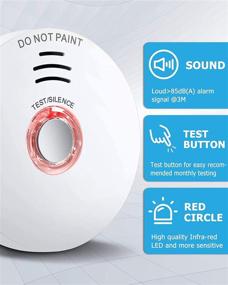 img 2 attached to 🔥 SITERLINK 10-Year Battery Powered Smoke Detector with LED Indicator – Home Fire Alarm, Test & Silence Button