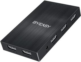 img 4 attached to 🔌 BYEASY HDMI Splitter - 1x4 Split, 4K Support, Duplicate/Mirror Function, Powered - Ideal for Xbox, PS4, Fire Stick, Roku, Blu-Ray, TV - HDMI Splitter for Four Monitors - 3D, 1080P, HDTV