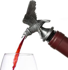 img 2 attached to Pour Amore Stainless Steel Eagle Wine Aerator Pourer - Deluxe Decanter Spout for Robust Red and White Wine - Bottle Pourer/Stopper & Air Diffuser by Chris's Stuff