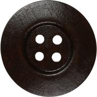 🔘 large 2-inch brown round wood buttons, set of 30 with 4 holes, ideal sewing buttons for clothing and crafts logo