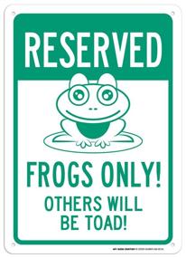 img 4 attached to Reserved Parking Frogs Others Sign