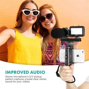 img 1 attached to 📱 Movo V7 Смартфон Vlogging Кит: Грип Риг, Стерео-Микрофон, LED-Освещение, Беспроводной Пульт Дистанционного Управления - YouTube, TikTok, Оборудование для Влоггинга для iPhone и Android Видео Кит