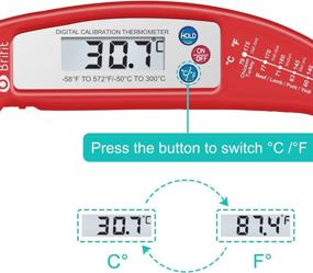 img 1 attached to 🌡️ ORIA Digital Instant Read Meat Thermometer with Hold Function - Ideal for BBQ, Grilling, Cooking, Candy, and More