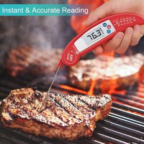 img 3 attached to 🌡️ ORIA Digital Instant Read Meat Thermometer with Hold Function - Ideal for BBQ, Grilling, Cooking, Candy, and More