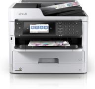 🖨️ epson wf-c5710 network color printer: workforce pro, standard capacity, silver logo