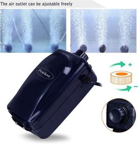 img 2 attached to 🐠 Powkoo Ultra Quiet High Efficient Adjustable Aquarium Air Pump: Enhance Fish Tank Oxygenation with Whisper-quiet Technology