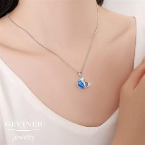 img 3 attached to ❤️ Exquisite Geviner Love Heart Necklace: 24K Real Platinum Plated Pendant for Women - Christmas, Valentine's, Mother's Day, Anniversary, Birthday Gifts