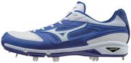 👟 mizuno dominant men's baseball shoes in white and black логотип