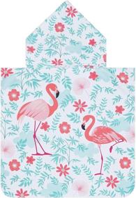 img 4 attached to Flamingos Hooded Toddler Microfiber Absorbent Kids' Home Store