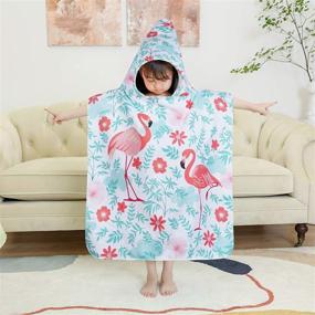 img 2 attached to Flamingos Hooded Toddler Microfiber Absorbent Kids' Home Store
