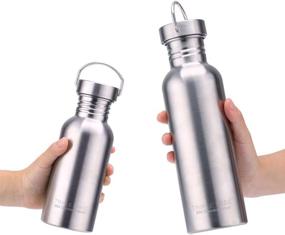 img 3 attached to 🏻 TRIPLE TREE 34 oz Stainless Steel Water Bottle - Ideal for Cyclists, Runners, Hikers, Beach Goers, Picnics, Camping - BPA Free