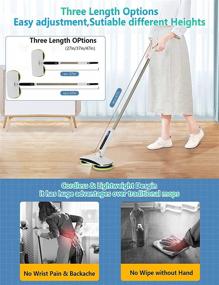 img 1 attached to 🧹 Efficient Cleaning Made Easy: GOBOT Electric Mop with Dual Spin Mopheads, LED Headlight, and Rechargeable Battery – Ideal for Hardwood, Laminate, Window, and Tile