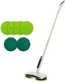 img 4 attached to 🧹 Efficient Cleaning Made Easy: GOBOT Electric Mop with Dual Spin Mopheads, LED Headlight, and Rechargeable Battery – Ideal for Hardwood, Laminate, Window, and Tile