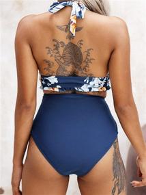 img 2 attached to CUPSHE Womens Halter Waisted Swimsuits