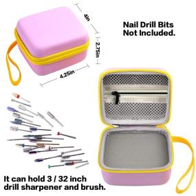 img 1 attached to 💅 Nail Drill Bits Organizer Container with 65+ 3/32 Inch Bits for Nails | Efile Nail Bits Holder | Professional Nail File Bits Manicure Tools