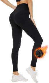 img 4 attached to YeuG Womens Fleece Lined Leggings Outdoor Recreation