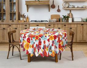 img 3 attached to 🍽️ Ruvanti Premium Washable Reusable Tablecloth