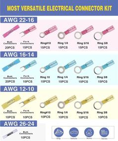 img 3 attached to 🔌 Haisstronica Insulated Electrical Connectors - 4 Colors for Enhanced Connectivity