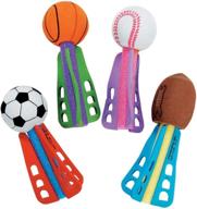 🎯 bulk set of 24 fun express mini sport ball foam throwing dart missiles: exciting party games and favors логотип