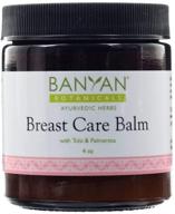 banyan botanicals breast care balm - 4 oz, certified organic - tulsi & palmarosa enhanced massage aid for regular breast care logo