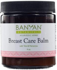 img 4 attached to Banyan Botanicals Breast Care Balm - 4 oz, Certified Organic - Tulsi & Palmarosa Enhanced Massage Aid for Regular Breast Care