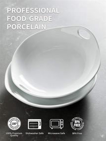 img 2 attached to 🍽️ Elegant Porcelain Serving Platter with Handles - 11.93 Inch