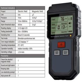 img 1 attached to EMF Meter, Hand-held Electromagnetic Radiation Tester with LCD Display - Ideal for Home EMF Inspections, Office Use, Outdoor Activities, and Ghost Hunting