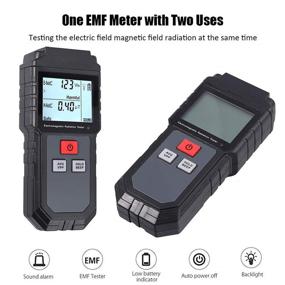 img 2 attached to EMF Meter, Hand-held Electromagnetic Radiation Tester with LCD Display - Ideal for Home EMF Inspections, Office Use, Outdoor Activities, and Ghost Hunting