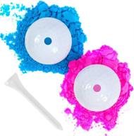 gender reveal golf balls: one pink, one blue + wooden tee included - the perfect gift for expecting parents логотип