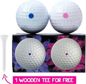 img 3 attached to Gender Reveal Golf Balls: One Pink, One Blue + Wooden Tee Included - the Perfect Gift for Expecting Parents