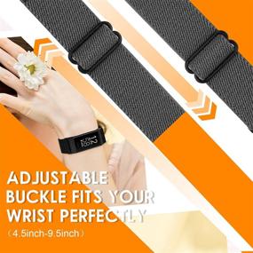 img 2 attached to Упаковка из 5-ти резинок MEULOT для Fitbit Charge 4/3/3SE - Регулируемые нейлоновые ремешки для женщин и мужчин - Черный/Серый/Розовый/Вишневый/Белый