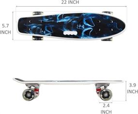 img 3 attached to 🛹 YF YOUFU 22/23 Inch Skateboard: Perfect Deck Cruiser for Kids, Beginners, and Adults