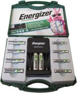 power up your devices with energizer recharge: 6 aa and 4 aa rechargeable batteries + charger combo logo
