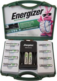 img 3 attached to Заряжайте свои устройства с помощью Energizer Recharge: комбо-набор из 6 аккумуляторов АА и 4 аккумуляторов АА + зарядное устройство