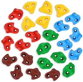 img 4 attached to 🧗 TOPNEW 25PCS Rock Climbing Holds for Kids: Large Play Set Climbing Holds with Mounting Hardware - Ideal for Indoor & Outdoor Rock Climbing Wall, Swingsets