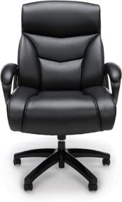 img 3 attached to 🪑 OFM ESS Collection Big and Tall Bonded Leather Executive Chair, Black: Optimal Comfort and Style for Plus-Size Professionals