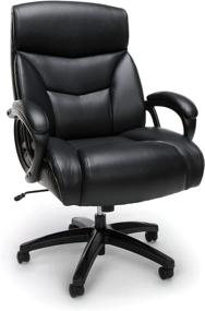 img 4 attached to 🪑 OFM ESS Collection Big and Tall Bonded Leather Executive Chair, Black: Optimal Comfort and Style for Plus-Size Professionals