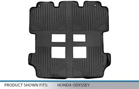 img 2 attached to 🚗 Enhance Your Honda Odyssey's Interior with MAXLINER Floor Mats – 2nd and 3rd Row Liner Black (2011-2017)