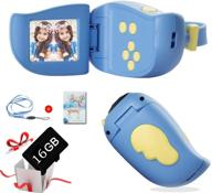 📸 jojohoy upgrade kids selfie camera: 2-inch hd digital camera for toddlers - portable child toy with 16gb sd card - perfect girls' birthday gift (blue) logo