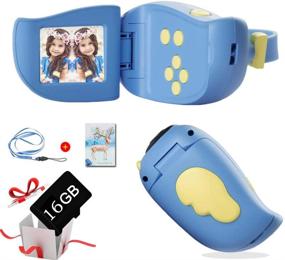 img 4 attached to 📸 JOJOHOY Upgrade Kids Selfie Camera: 2-inch HD Digital Camera for Toddlers - Portable Child Toy with 16GB SD Card - Perfect Girls' Birthday Gift (Blue)