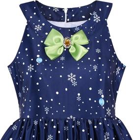 img 1 attached to 🎅 Christmas Santa Turquoise Girls' Dress - Girls' Clothing and Dresses